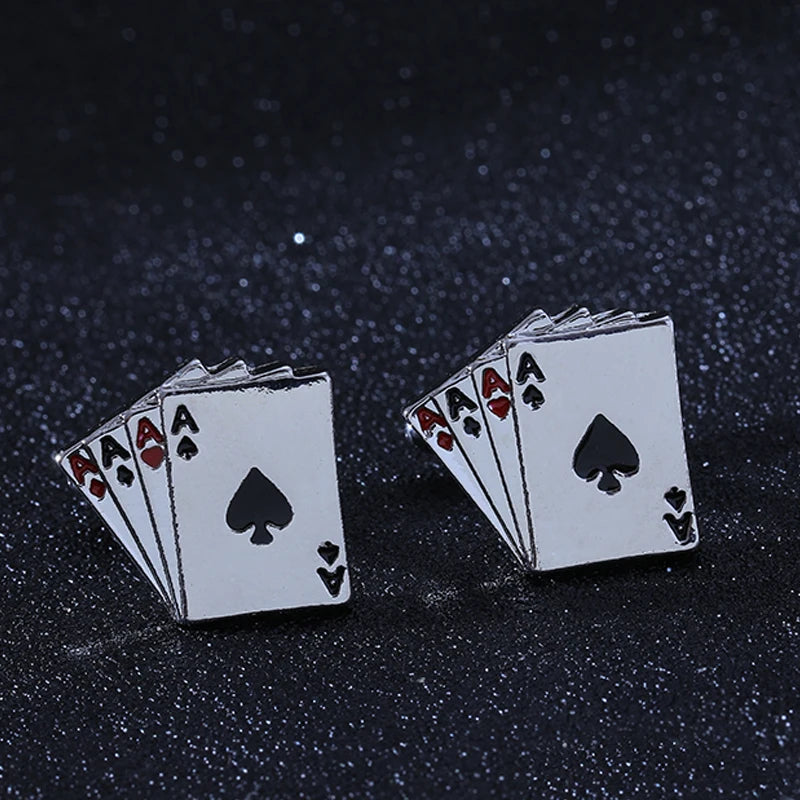Fashion New Poker Cufflinks for Men French Business Shirt Accessories