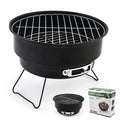 Round Portable Charcoal BBQ Grill Lightweight Foldable BBQ Charcoal Grill for Camping Picnic Outdoor Travel