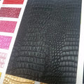 Embossed Crocodile Pattern Faux PU Leather for Wine Box Packaging Furniture Sofa & Decorative Use-Water Resistant