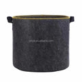 Dark Grey Garden Plant Bags 5-Packs 5 Gallon Grow Bags Aeration Fabric Pots With Handles