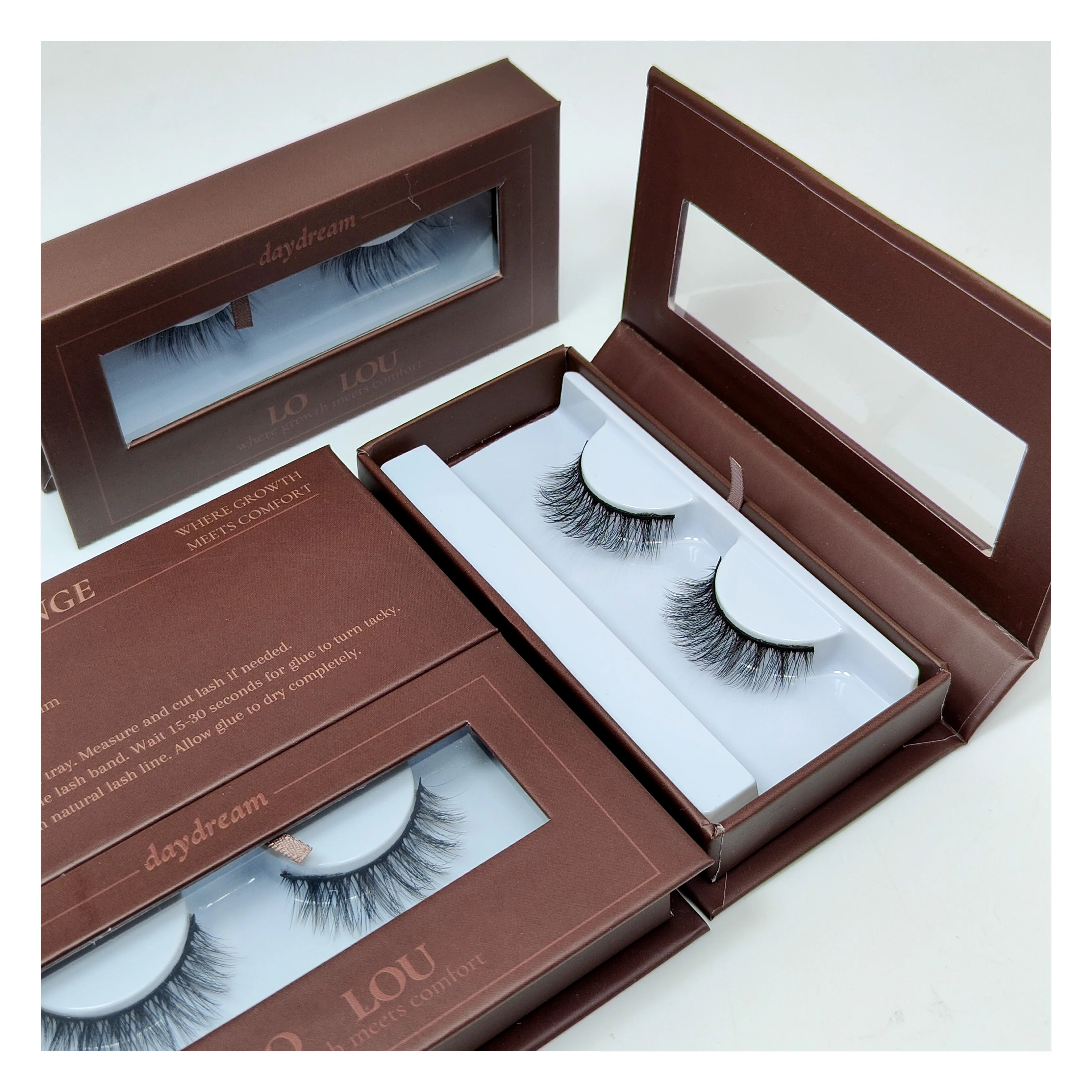 Bulk Stock Eyelashes Gift Box False Eyelashes 5D Silk Lashes Wholesale Natural Faux 3D Mink Lashes