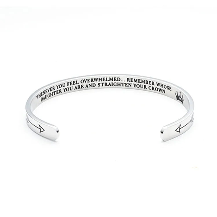 Wholesale Hot Sale Inspirational Stainless Steel Bracelet Friendship Titanium Steel Lettering Arrow Bracelets
