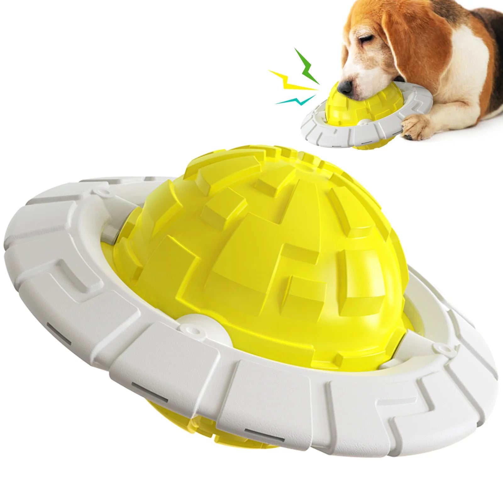 Pet Products UFO Rubber Squeaky Flying Disk Dog Chew Toy Pet Interactive Training Dog Toys