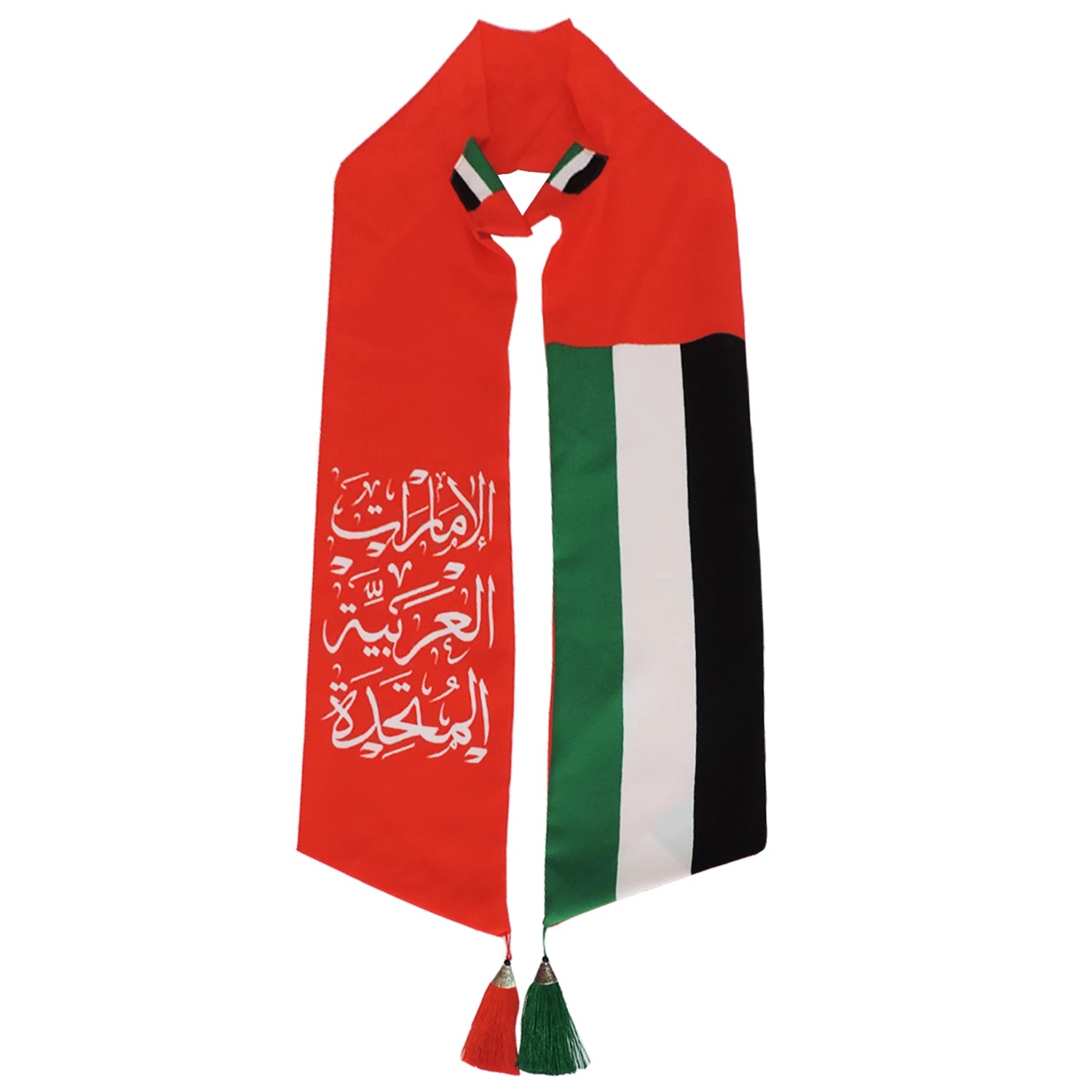 Wholesale Top Quality Embroidered Velvet Fabric UAE Scarf Custom Design logo for National Day
