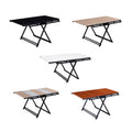 Save Space Multifunctional Transformable Folding Wood Swing Dining Table Easily Transforms Into Book Organizer Shelf Plants Rack