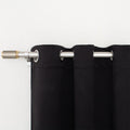 Wholesale Black Solid European American Style 100% Polyester All-Season Grommet Insulated Flame Retardant Bedroom Curtains