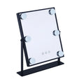 Custom Portable Desk Cosmetic Mirror Black Led Make up cosmetic vanity Mirror With Light