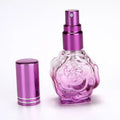 Mini 10ml Clear Glass Atomizer Empty Colored Flower Shape Mini Round Refillable Empty Perfume Bottle Spray Glass 10ml