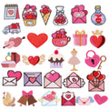 Valentine's Day Series Embroidery Iron-on love Letter love Heart Lock Wedding Ring Patches