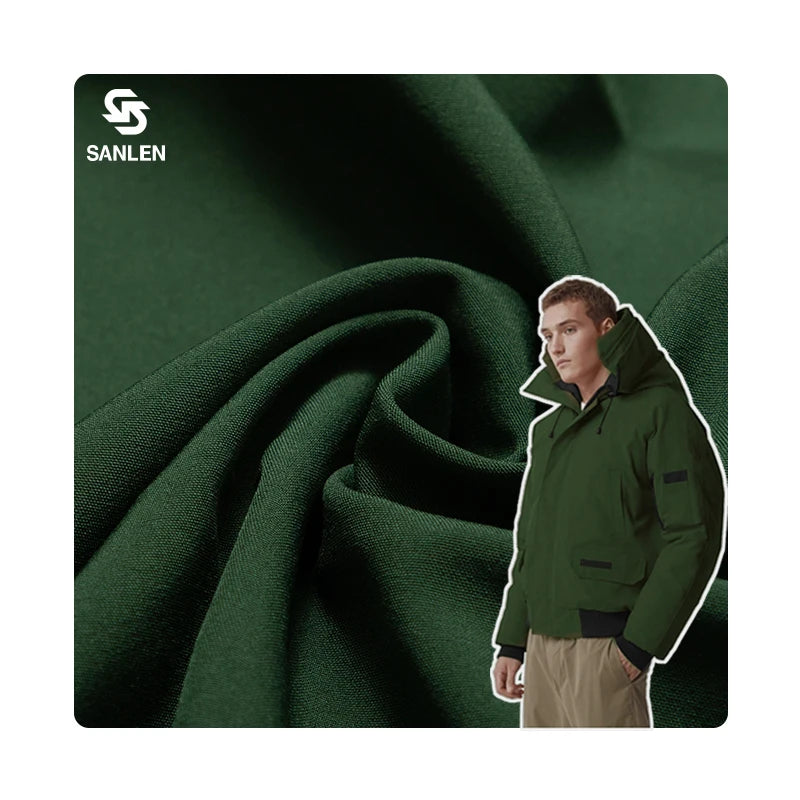 High Elastic 100D 90 Polyester 10 Spandex Woven Winter Outdoor 4 Way Stretch Fabric Waterproof for Down Jacket