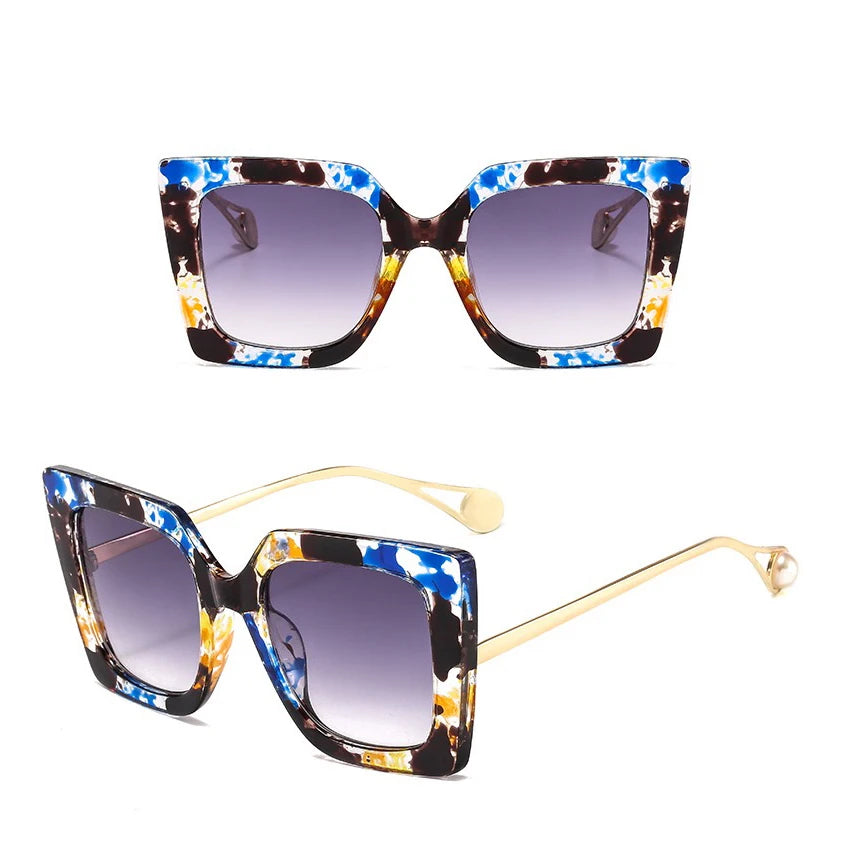 New Design Fashion Wholesale Women Custom Big Oversized Style Square Optical Eyeglasses  Manufacturer Frames Clear Glasses