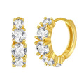 Fashion Trendy 18K Gold Plated Earrings Huggie Style with Zircon Stones for Party Engagement or Gift Wholesale