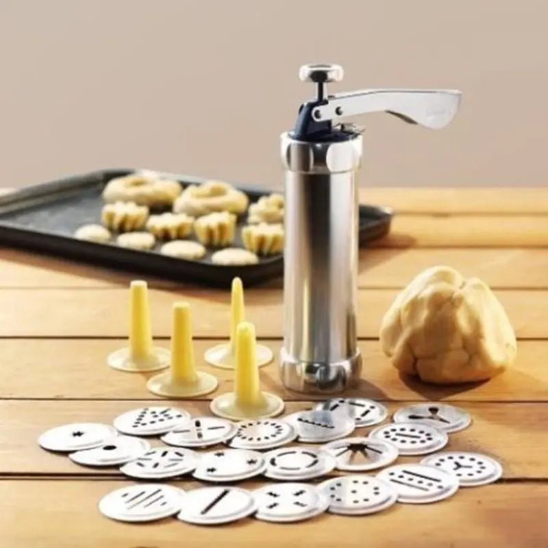 Cookies Press Maker Kitchen Tools Cookies Gun Machine Baking Tools Funny Biscuit Machine Mounting Gun Aluminum Alloy Kit
