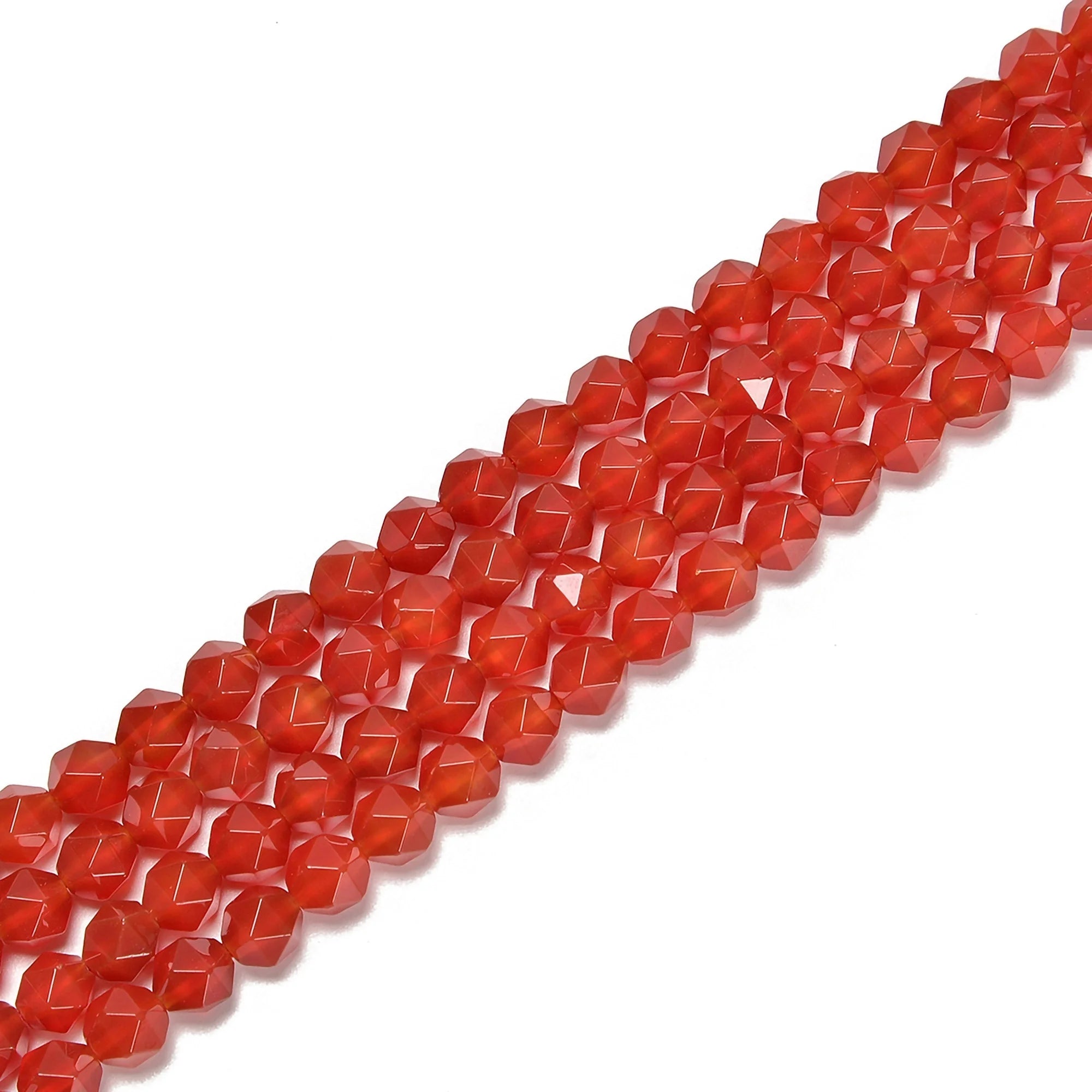 Wholesale Custom Loose Carnelian Bamboo Leaf Agate Map Jasper Faceted Star Cut Beads for Jewelry Making Size 6-10mm