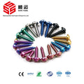 Titanium Alloy M4-M5 High Strength 25mm Length Self-Tapping Screws Inner Blossom Design for Riding Modification Plum Steel