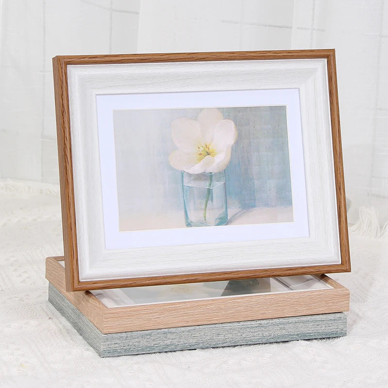 Customizable Wood Veneer Coated MDF Photo Frame Support Various Sizes for Diamond Painting & Puzzles Artwork Display