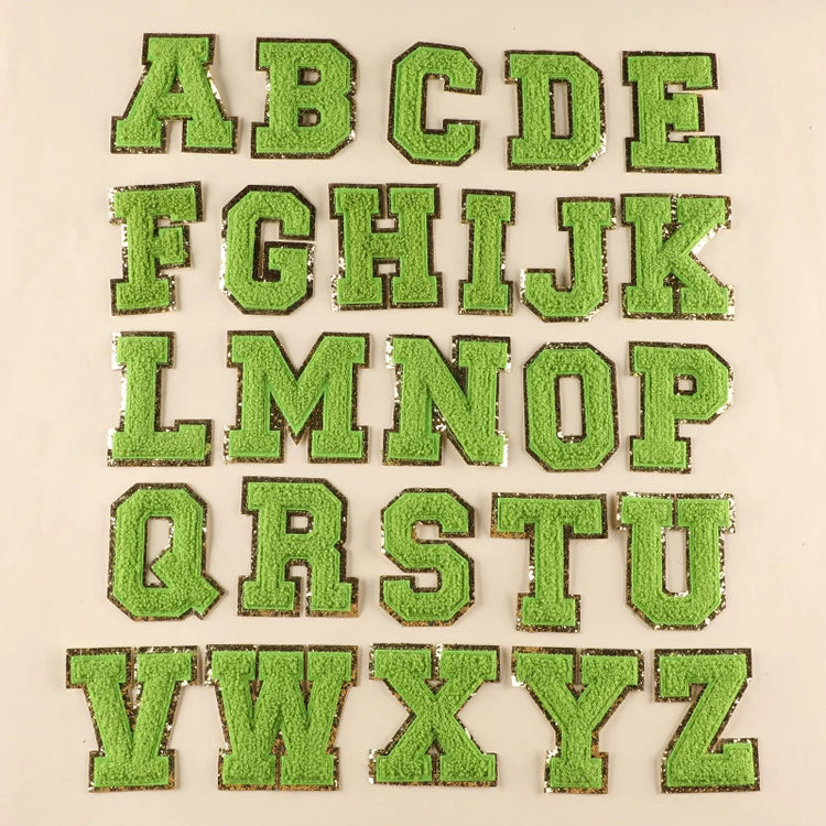 5.5cm Size Letter Patch 8 Colors Embroidery Letter DIY Iron on Chenille Patches
