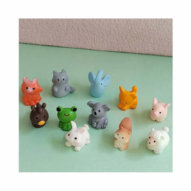 Bulk 100Pcs Mini Resin Animals Figures Miniature Fairy Garden Decor Slime Charm for Craft Landscape Terrarium Decoration
