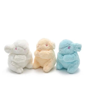 Soft Fluffy Rabbit Fur Pompon Bunny Keychain Trinket Women Pompom Rabbit KeyRing Bag Car Charm Jewelry Plush Toys Stuffed Animal