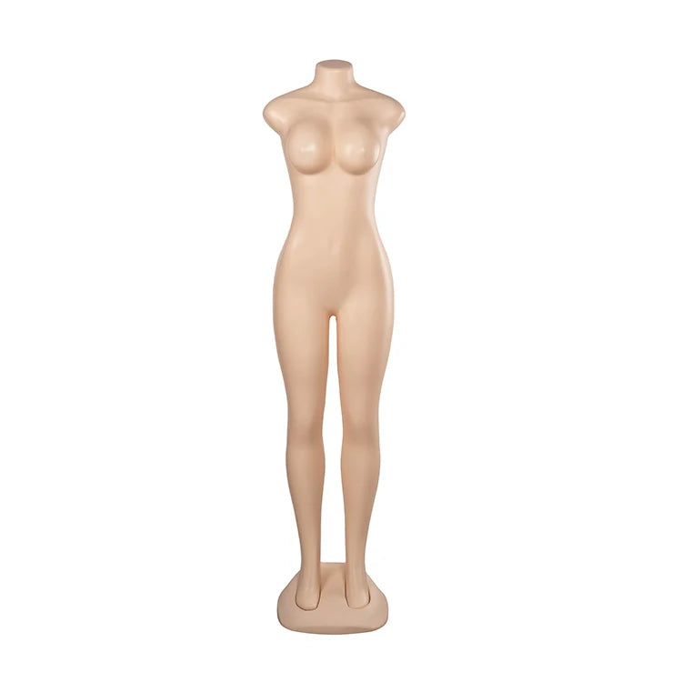 FP-2 Recyclable Plastic Full Body Big Bust Mannequin Skin Color Female Headless Mannequin