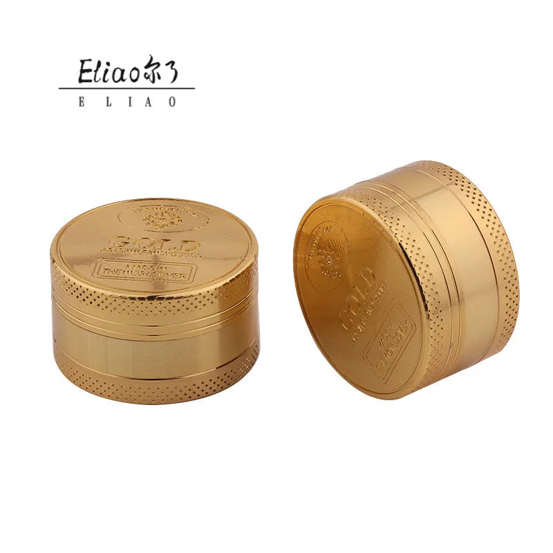 Yiwu Erliao Wholesale 40mm 3layer Zinc Metal Alloy Grinder Herb Hot Selling Commercial Herb Grinder for Smoking