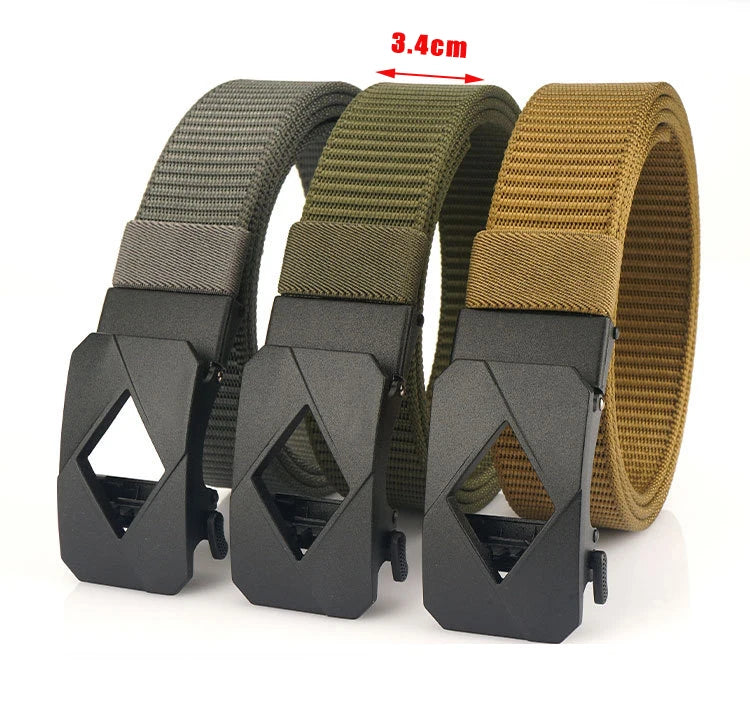 Turun Custom Tactical Waist Belt With Automatic Buckle Nylon Outdoor Canvas Fabric Belt