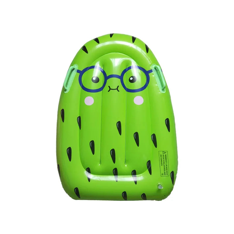 Hot Selling Pvc Material Fruit Pattern Surfboard Inflatable Swimming Pool Lounge Mattress Matt Pool Float for Kids
