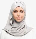 MOTIVE FORCE Custom Lightweight and Soft Ribbed Jersey Semi Instant Hijab Tudung Sports Muslim Hijab for Women
