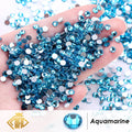 Multi Sizes SS4-SS20 Glass Rhinestones Colorful Non-Hot-Fix Glitter Crystal Flatback Decorations for Nail Art 3D Rhinestone