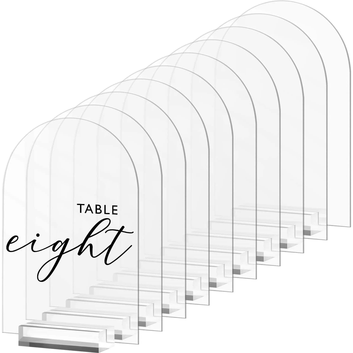 Blank Rectangle Arch Centerpiece Decorations Clear Table Sign Place Cards Holders Acrylic Wedding Table Number