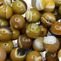 20mm Large Sardonyx Yellow Chalcedony Agate Eye Dzi Gem Loose Beads Diy Bracelet Necklace Gift