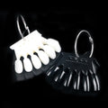 Professional 10pcs Portable Plastic False Gel Polish Nail Tips Display Solid 10pcs Nail Color Chart Base for Practice Essential