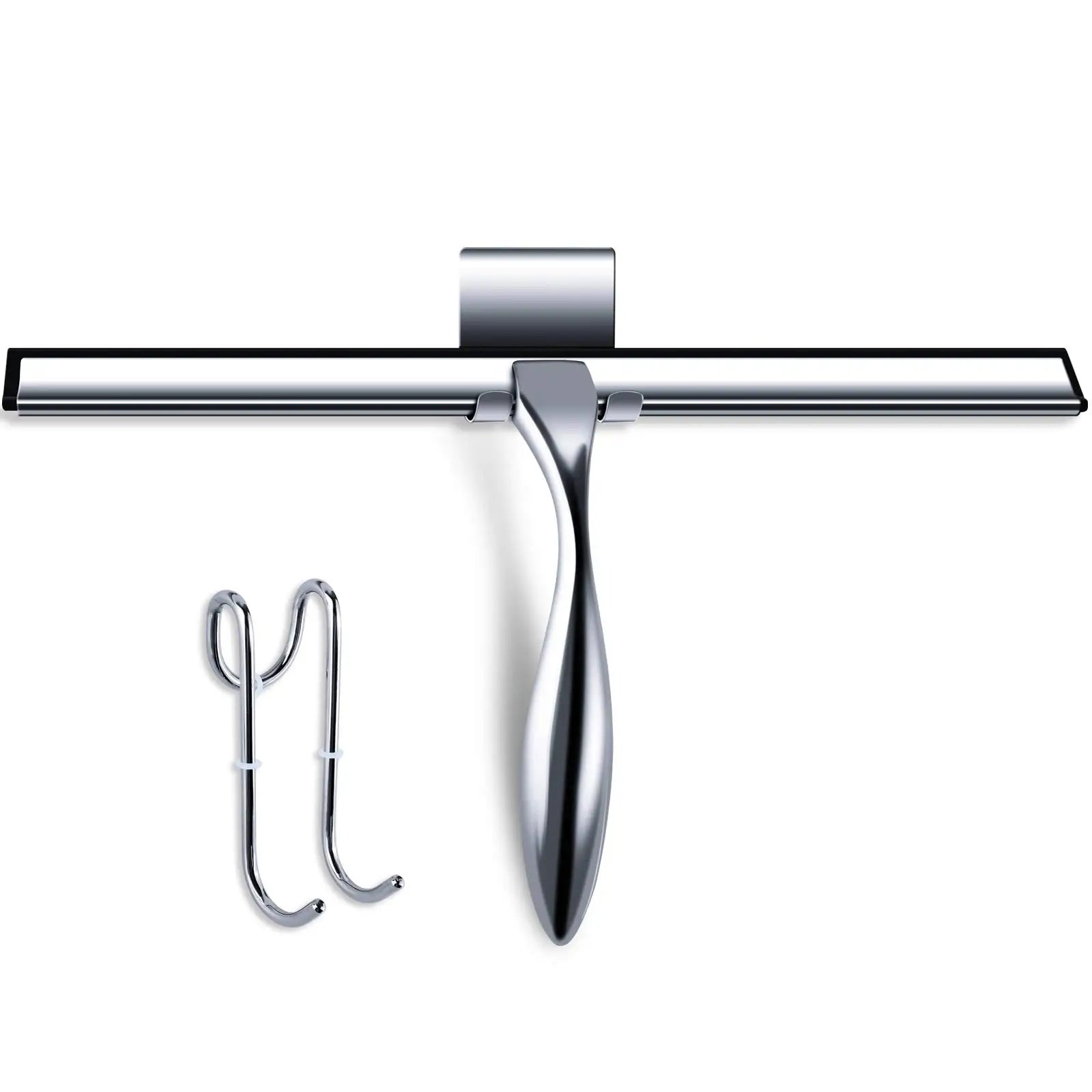 Stainless Steel 25*16.5cm Shower and Bath Squeegee for Glass Doors Bathroom Windows Kitchen Mirrors Car Glass-Multi-Purpose
