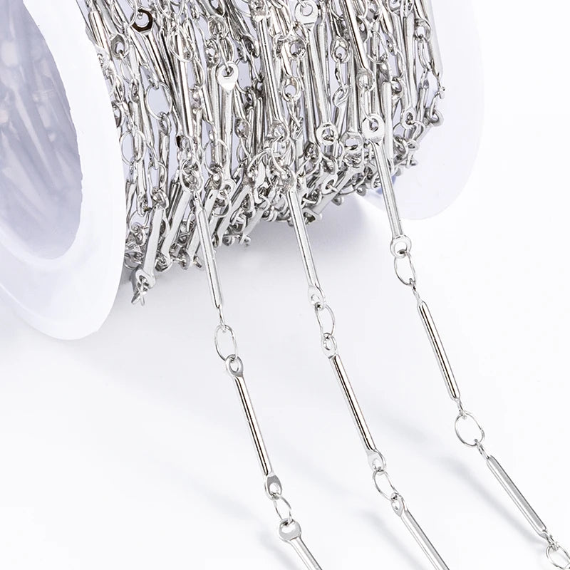 Wholesale 1.2mm Super Thin Fashionable Stainless Steel Link Chain for Bracelets Hypoallergenic Jewelry Making Components