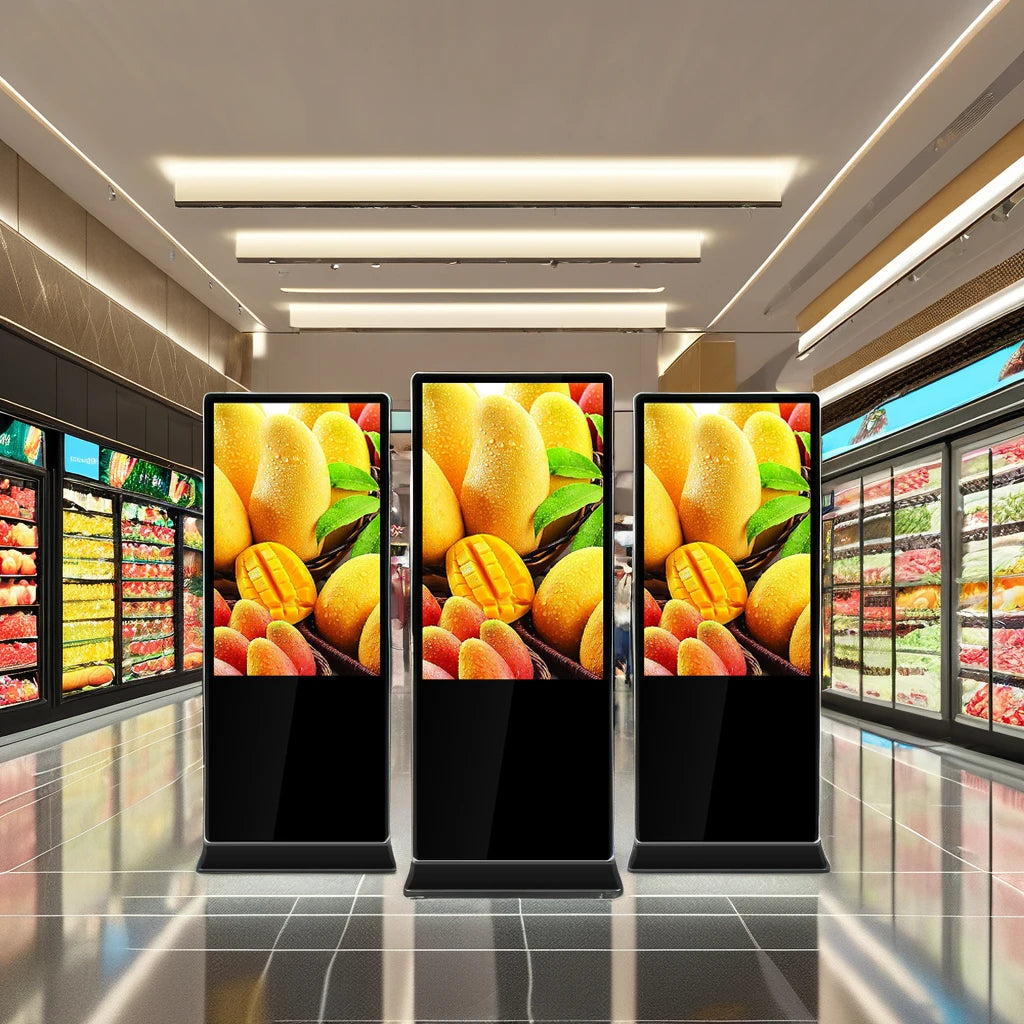 55" LCD Advertising Display HD Poster LCD 4k Kiosk Indoor Advertising Player HD Touch Screen Kiosk Digital Signage and Displays