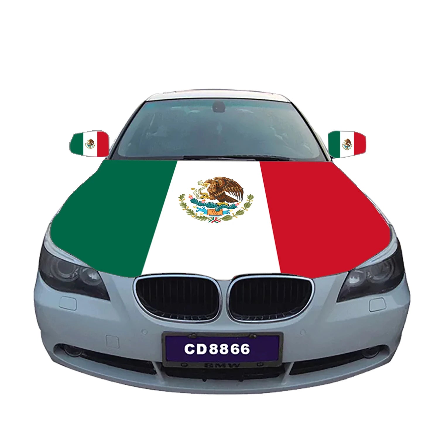 Hot Sale Cheap Custom Size Engine 100%Polyester Cover Rearview Mirror Custom Mexico Mexican Car Cover Flag