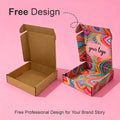 Mailer Box Set Custom Logo Thank You Card With Gift Box Set Logo Shipping Mailer Corrugated Packaging