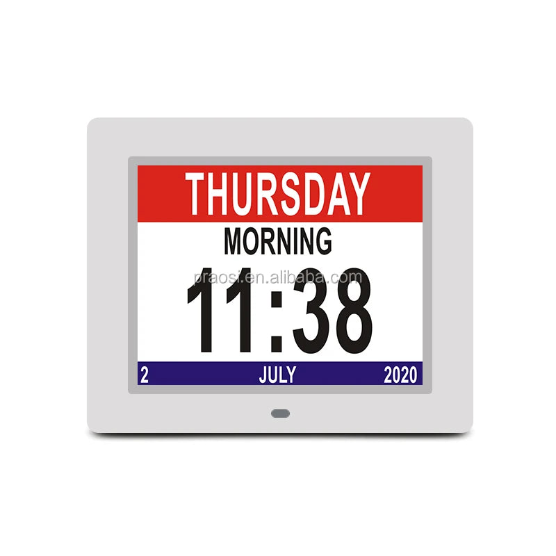 2025 New Arrival Digital Photo Frame 7 8 10 12 Inch Calendar Clock Time Alarm Reminder Loop Electronic Silent Video Media Player