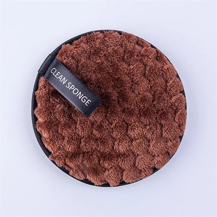 Custom Round Magic Soft Microfiber Facial Face Make up Cleansing Puff Clean Sponges Makeup Remover