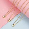 Wholesale Alloy Customized Initial Letter Pendant Alloy Stainless Steel Necklace