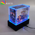 RAYYI Custom LED Stand Base Acrylic Sealed ETB Elite Trainer Box Hot Sale Portable Pokemon Booster Display Case LED Pedestal