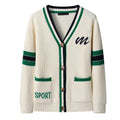 New Style Odm Cardigan Women's Sweater Rib Jacquard Knitted Sweater Sport Long Sleeve Sweater