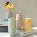 Handmade DIY 3D Embossed Vines Cylinder Aromatherapy Candle Molds Plaster Diffuser Stone Jewelry Table Silicone Molds Cake Tools