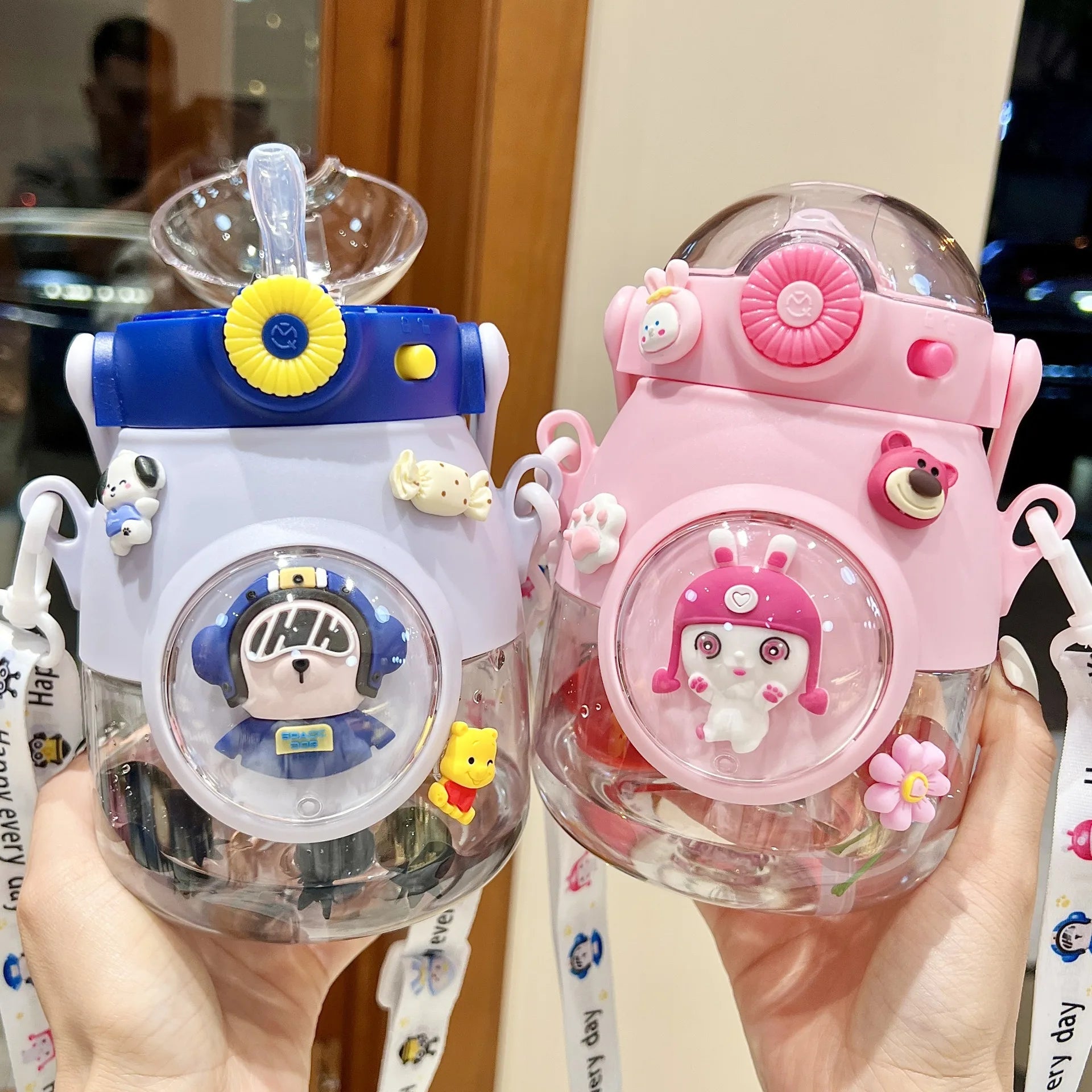 New Arrival Cute Kids Water Bottles Fashion Summer Portable Plastic Food Grade for Travel for Children