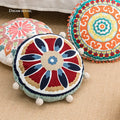 New Bohemian Ethnic Style Personalized Lace Tassel Pillow Embroidered Round Pillow Cushion Cover Pillow Wholesale