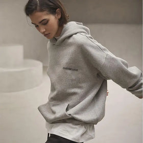 Men's Custom Embroidery 3D Puff Foam Logo Print Hoodie Set Sublimation Embroidery & Embossed Sweatshirt for Autumn Hooded Collar