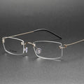 Custom Optical Eyeglasses Frames for Men Prescription Reading Rimless Titanium Spectacle Solid Pattern Low MOQ Frameless Eyewear