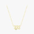 Sweet Holiday Link Chain Neck for Women Girls Fine Jewelry 925 Sterling Silver Lucky Number 3 Simple Necklace Pendant