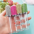 New Design Clear Plastic Lip Gloss Tube with Rhinestone Bulling Empty Clear Plastic Lipstick Tube Makeup Product