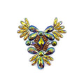 Wholesale DIY Iron on Rhinestone Chain Trimming  Hot Fix Crystal Applique Patch for Brazil Carnival Clothes Costume Designing